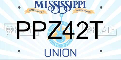PPZ42T Mississippi License Plate