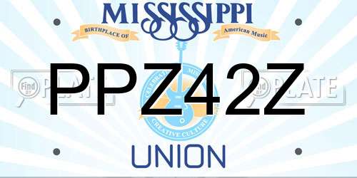 PPZ42Z Mississippi License Plate