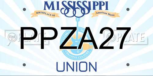 PPZA27 Mississippi License Plate