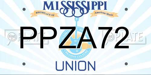 PPZA72 Mississippi License Plate