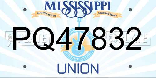 PQ47832 Mississippi License Plate