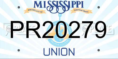 PR20279 Mississippi License Plate
