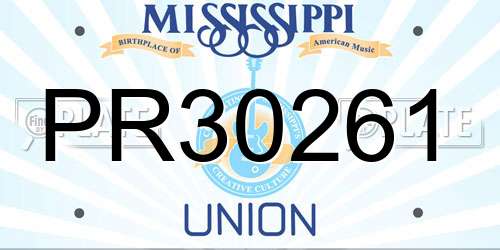 PR30261 Mississippi License Plate