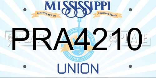 PRA4210 Mississippi License Plate
