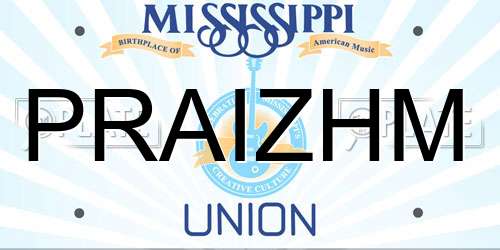 PRAIZHM Mississippi License Plate