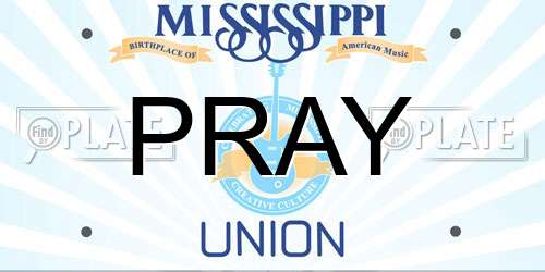 PRAY Mississippi License Plate