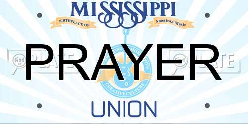 PRAYER Mississippi License Plate