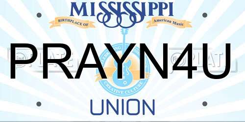 PRAYN4U Mississippi License Plate
