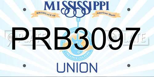 PRB3097 Mississippi License Plate