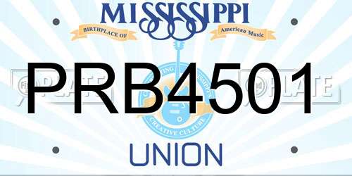 PRB4501 Mississippi License Plate