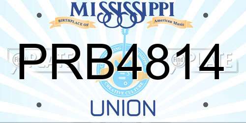 PRB4814 Mississippi License Plate