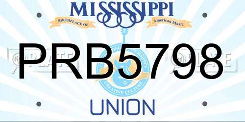 PRB5798 Mississippi License Plate