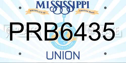 PRB6435 Mississippi License Plate