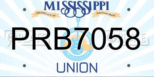 PRB7058 Mississippi License Plate