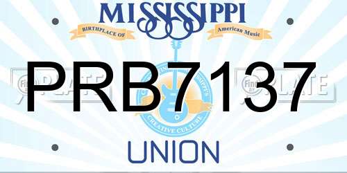 PRB7137 Mississippi License Plate
