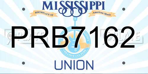PRB7162 Mississippi License Plate