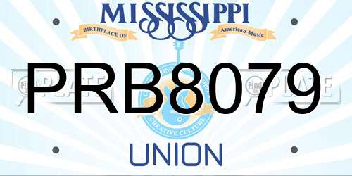 PRB8079 Mississippi License Plate