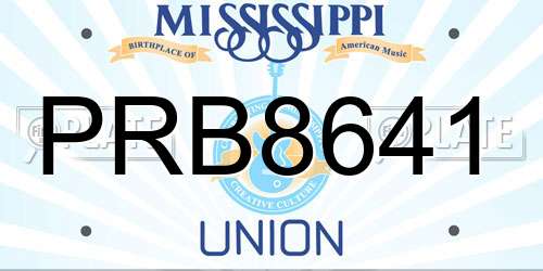 PRB8641 Mississippi License Plate
