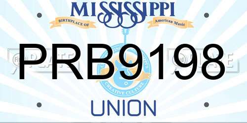 PRB9198 Mississippi License Plate