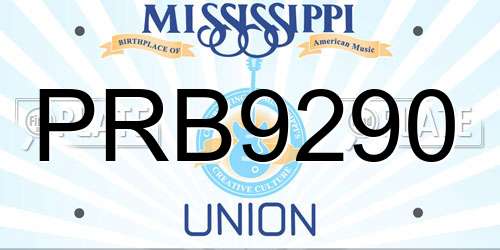 PRB9290 Mississippi License Plate