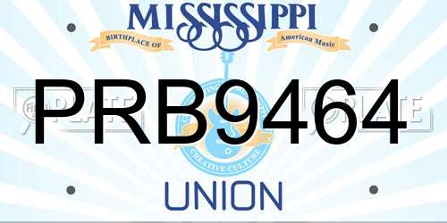 PRB9464 Mississippi License Plate