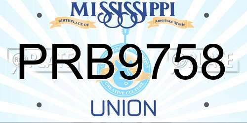 PRB9758 Mississippi License Plate