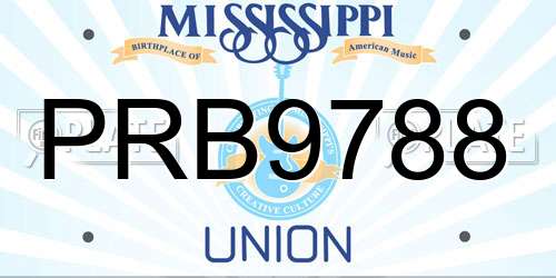 PRB9788 Mississippi License Plate