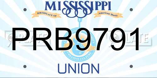 PRB9791 Mississippi License Plate
