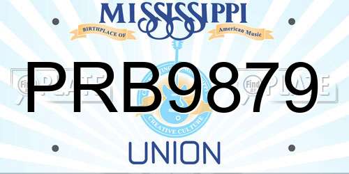 PRB9879 Mississippi License Plate