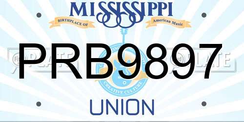 PRB9897 Mississippi License Plate