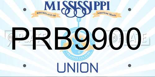 PRB9900 Mississippi License Plate