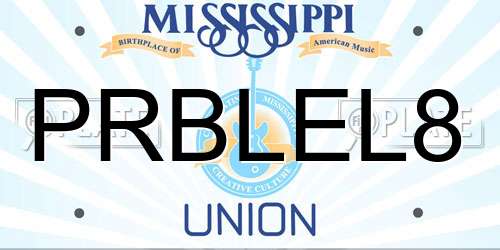 PRBLEL8 Mississippi License Plate