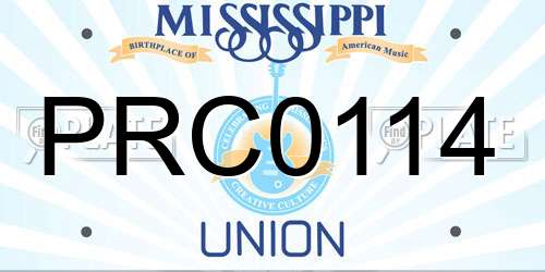 PRC0114 Mississippi License Plate