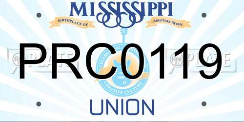 PRC0119 Mississippi License Plate