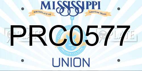 PRC0577 Mississippi License Plate