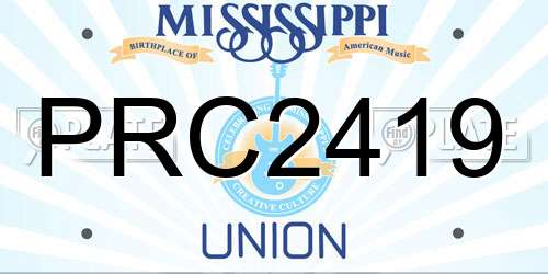 PRC2419 Mississippi License Plate