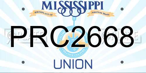 PRC2668 Mississippi License Plate