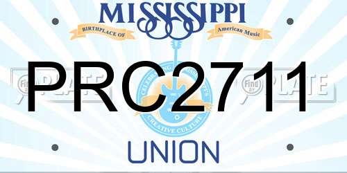 PRC2711 Mississippi License Plate