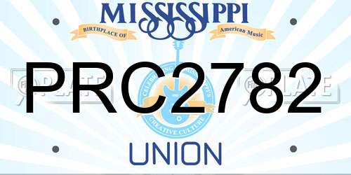 PRC2782 Mississippi License Plate