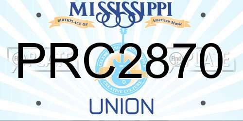 PRC2870 Mississippi License Plate