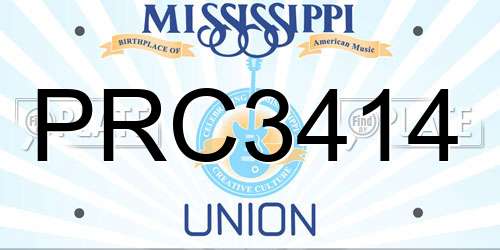 PRC3414 Mississippi License Plate