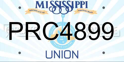 PRC4899 Mississippi License Plate