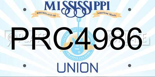 PRC4986 Mississippi License Plate