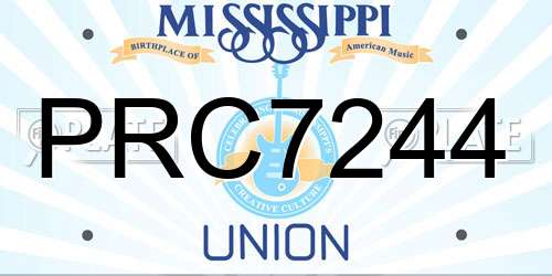 PRC7244 Mississippi License Plate