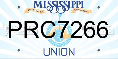 PRC7266 Mississippi License Plate