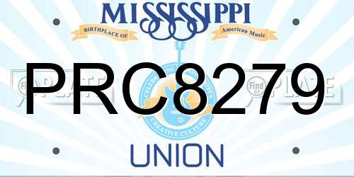 PRC8279 Mississippi License Plate