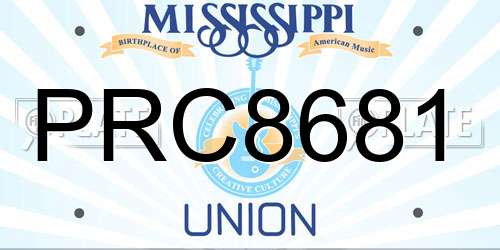 PRC8681 Mississippi License Plate