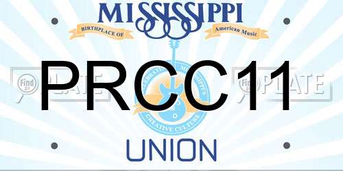 PRCC11 Mississippi License Plate