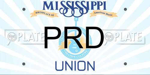 PRD Mississippi License Plate