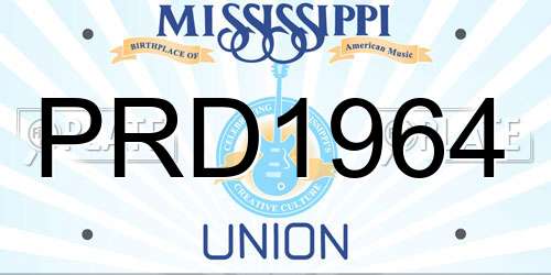 PRD1964 Mississippi License Plate